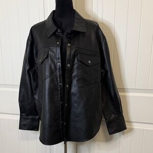 Baccini Women's Classic Black Leather Jacket